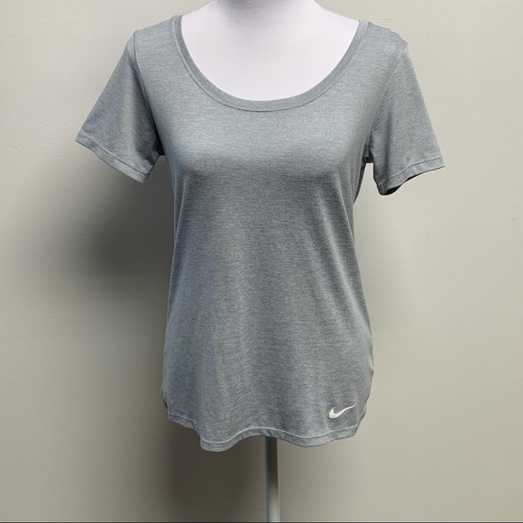 Nike Tops - Nike |Women's Size Small| Gray Short Sleeve Logo Activewear Dri Fit T-Shirt Top